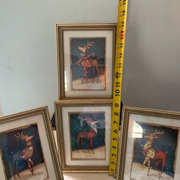 Christmas Art. “Vintage Rebecca Ruegger Christmas Reindeer Art. 9”by7” - Picture 5 of 5